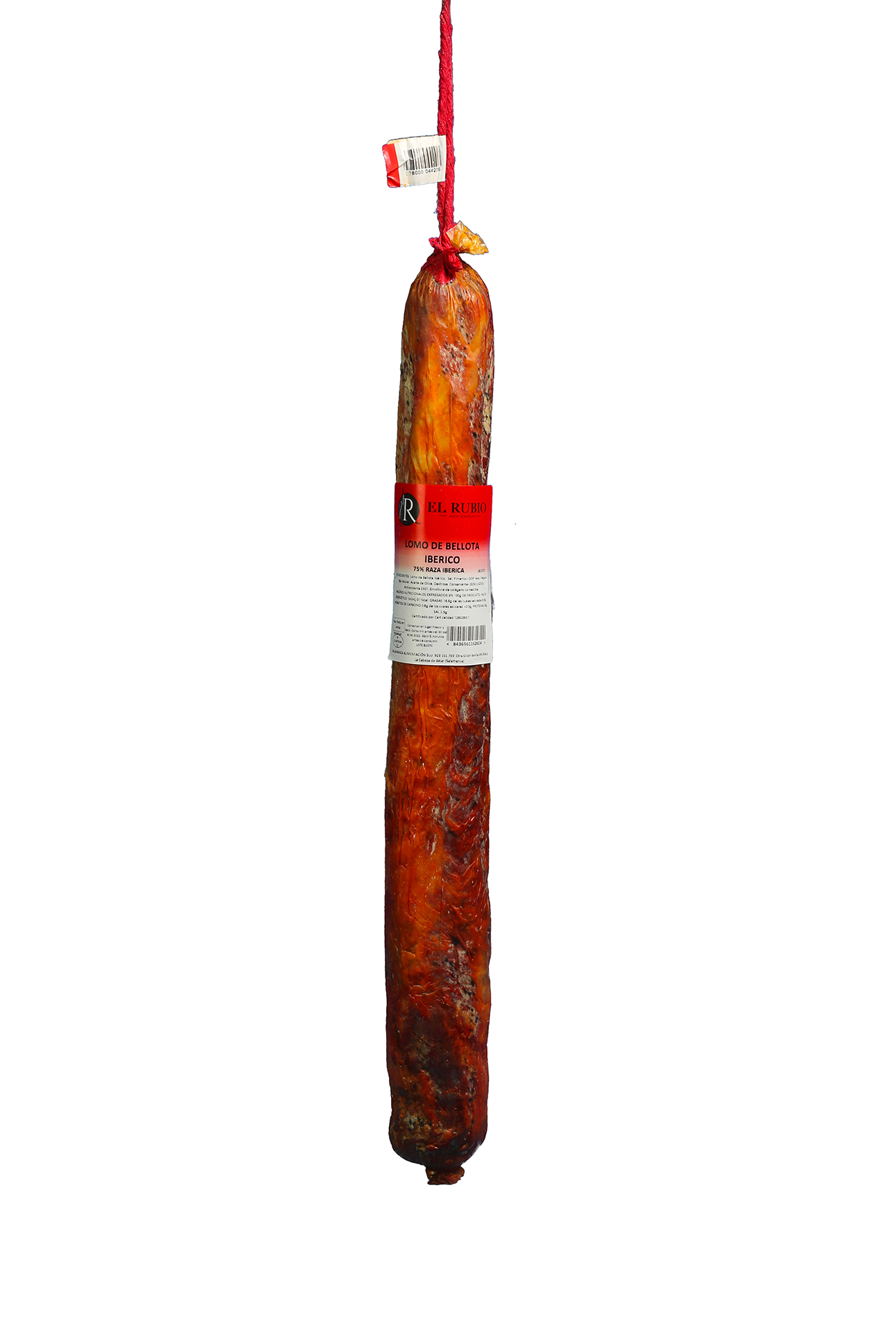 Lomo de Bellota Ibérico 75% raza ibérica .- Jamones y Embutidos El Rubio