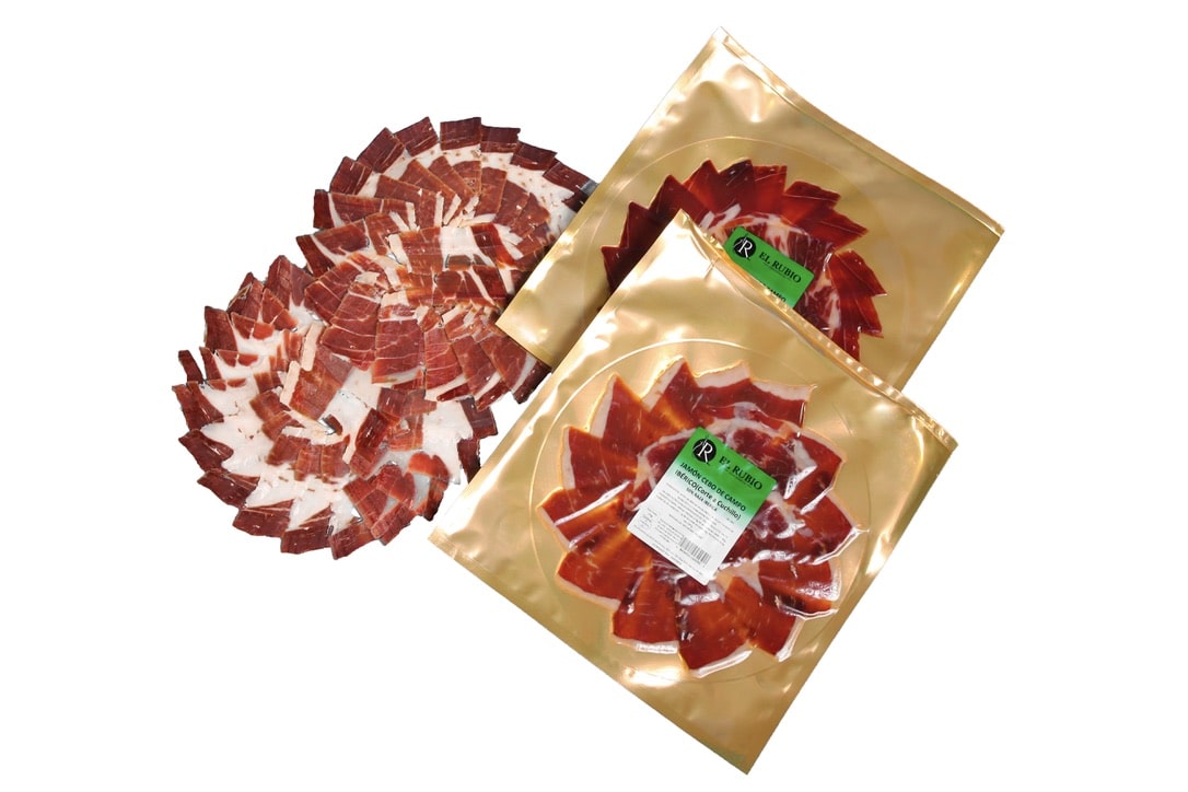 Loncheado Jamón de Cebo de Campo Ibérico. Packs de 100g - Jamones y Embutidos El Rubio Guijuelo