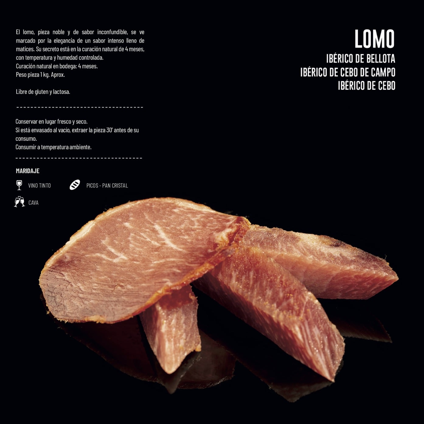 Lomo de Bellota Ibérico de raza ibérica - Jamones y Embutidos El Rubio